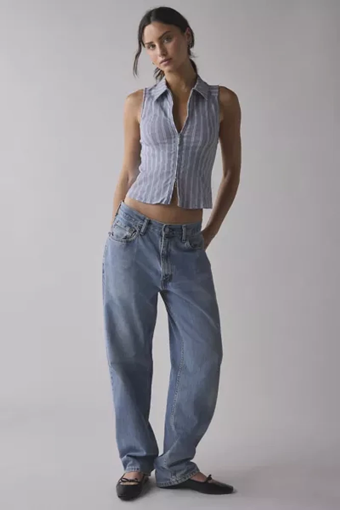 BDG Ledia Collared Zip-Front Vest Top | Pacific City
