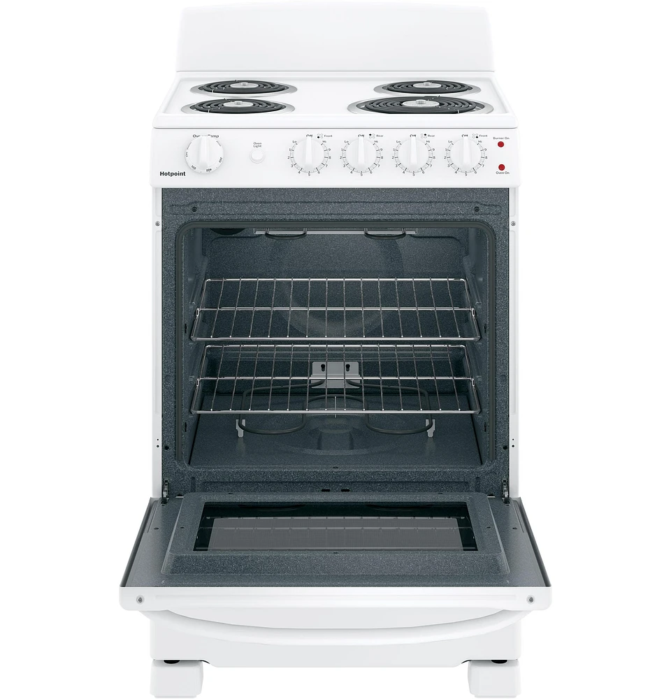 Hotpoint Hotpoint® 24" Electric FreeStanding FrontControl Range The