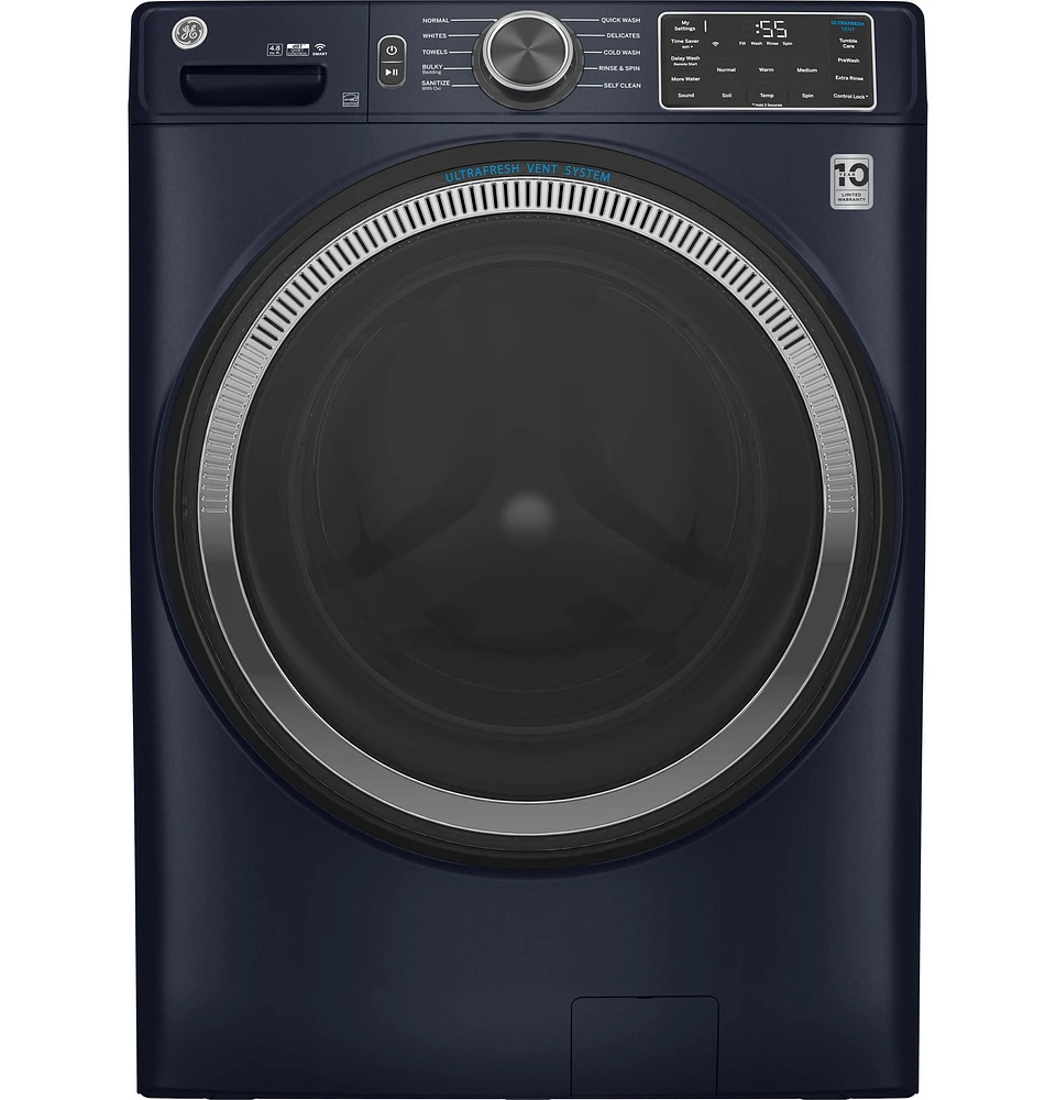 GE ENERGY STAR® 4.8 cu. ft. Capacity Smart Front Load Washer with 