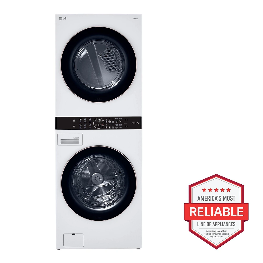 LG Single Unit Front Load LG WashTower™ with Center Control™ 4.5 