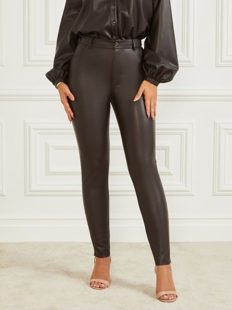 Skinny faux leather trousers best sale