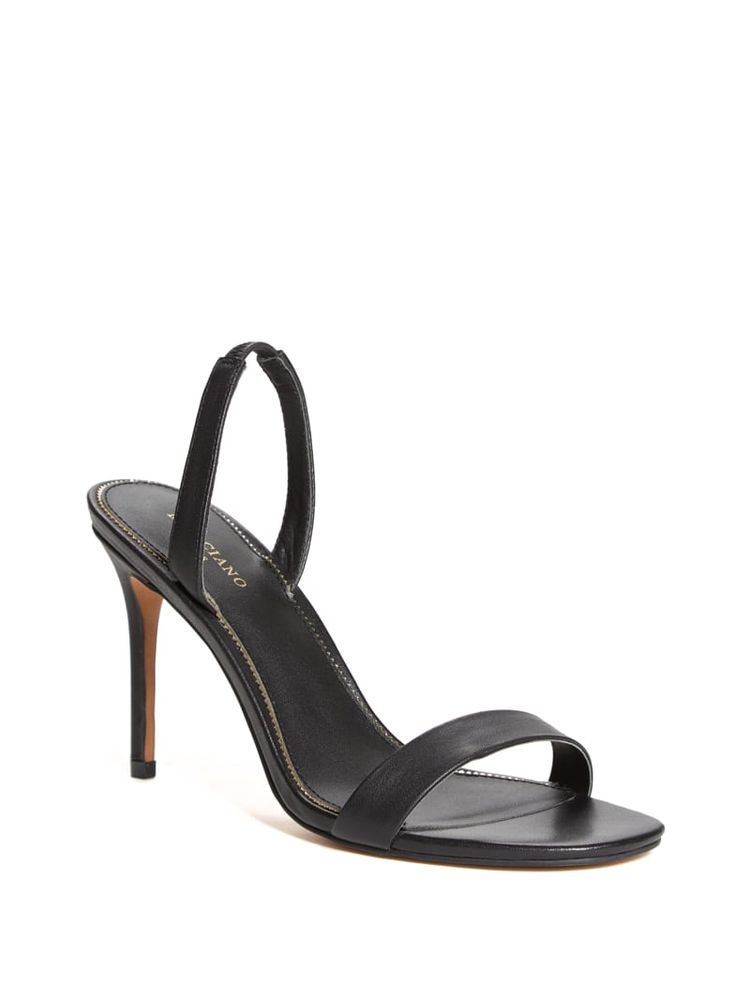 Black simple strap heels on sale