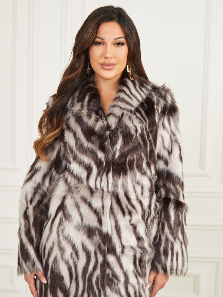 Guess fur coat hotsell