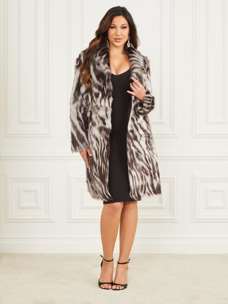 Guess animal print coat cheap