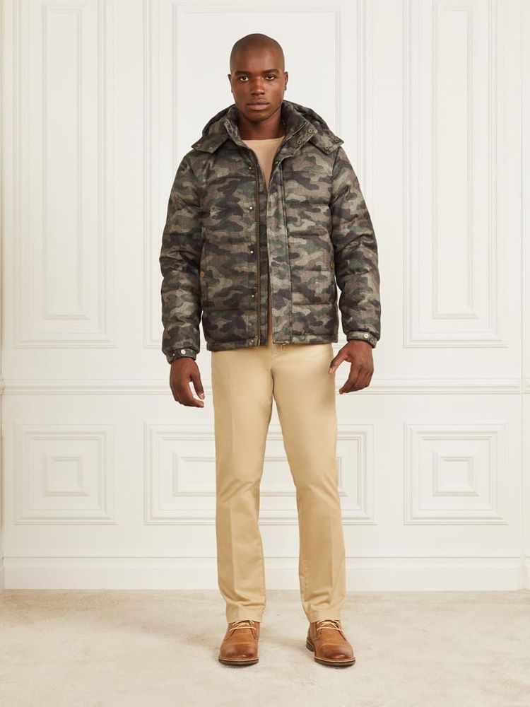 Guess camo puffer jacket discount