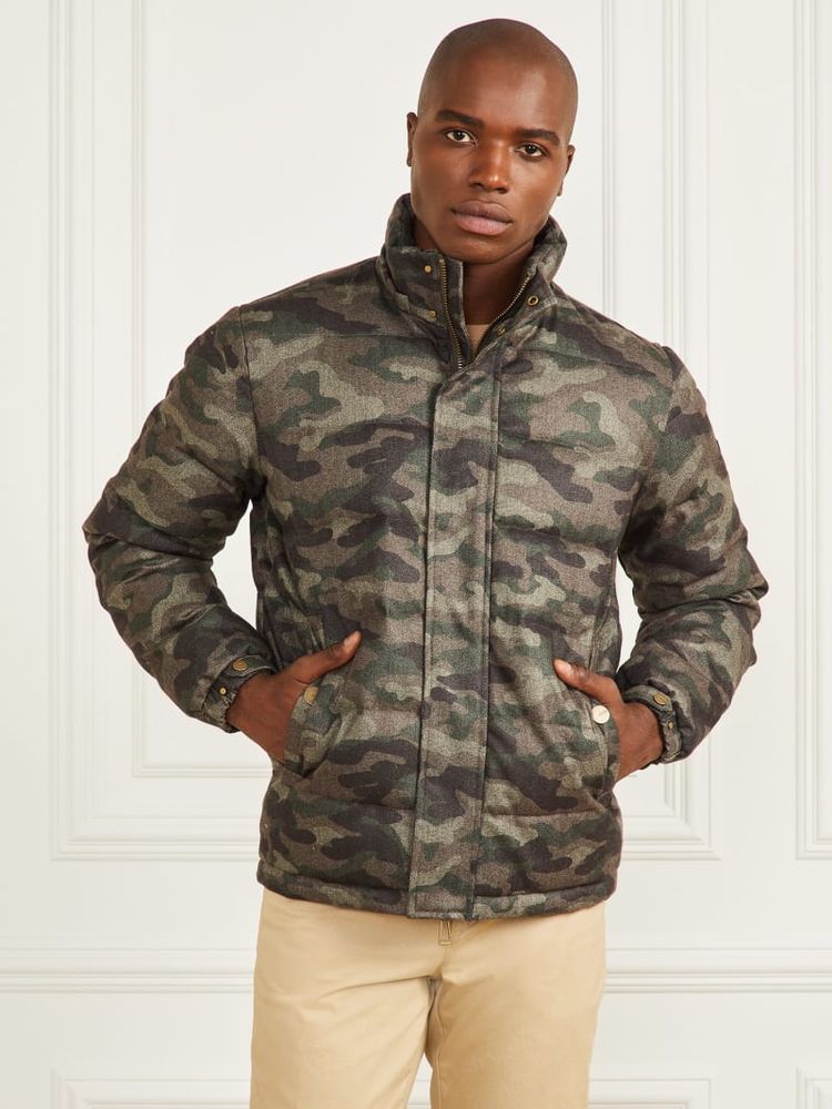Camouflage deals bubble jacket