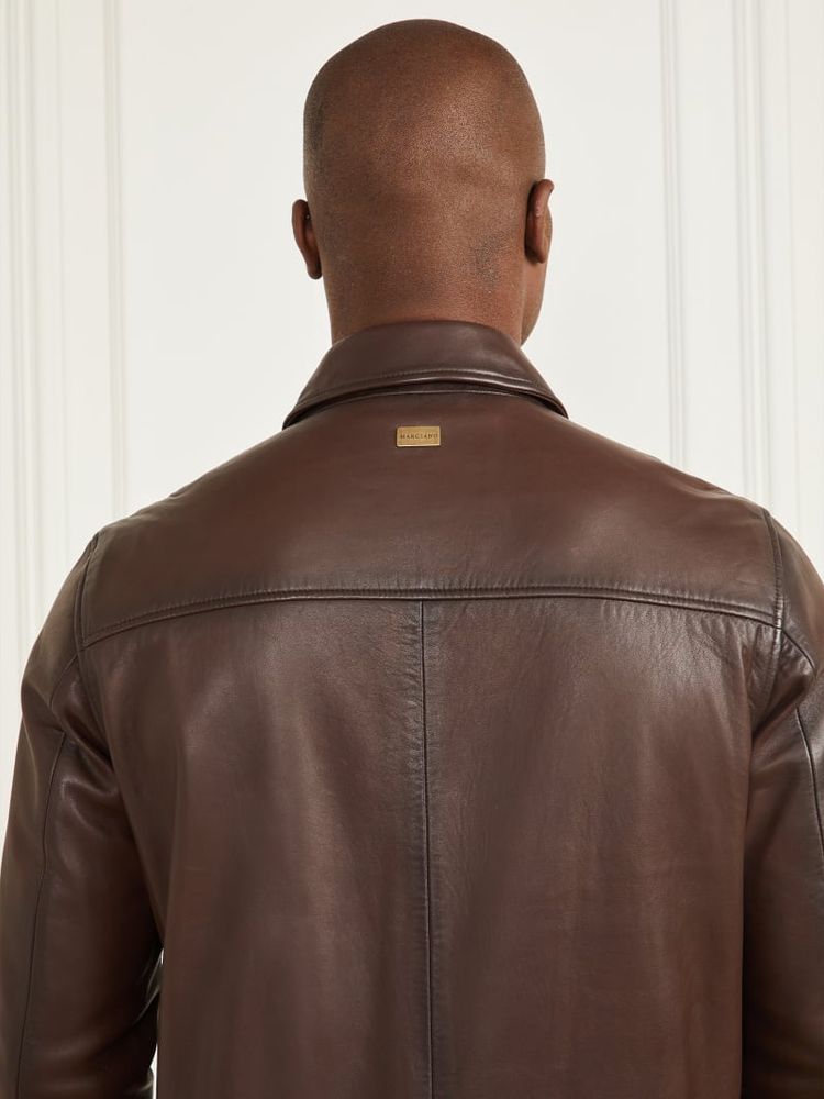 GUESS Dark Edges Leather Jacket | Bramalea City Centre