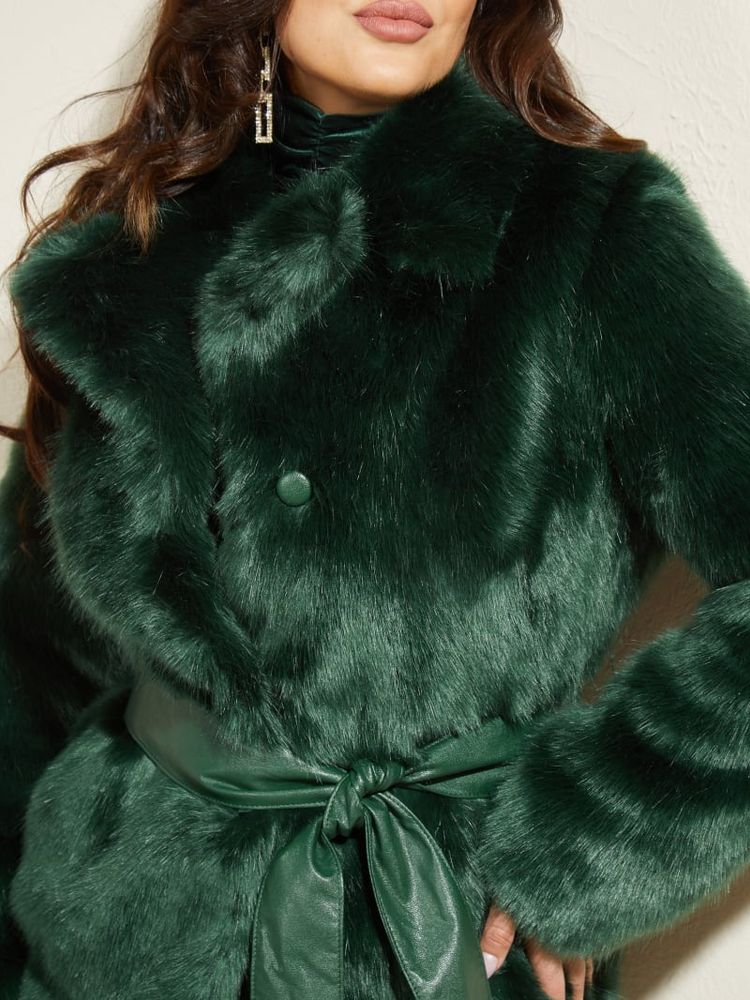 Fur coat guess top