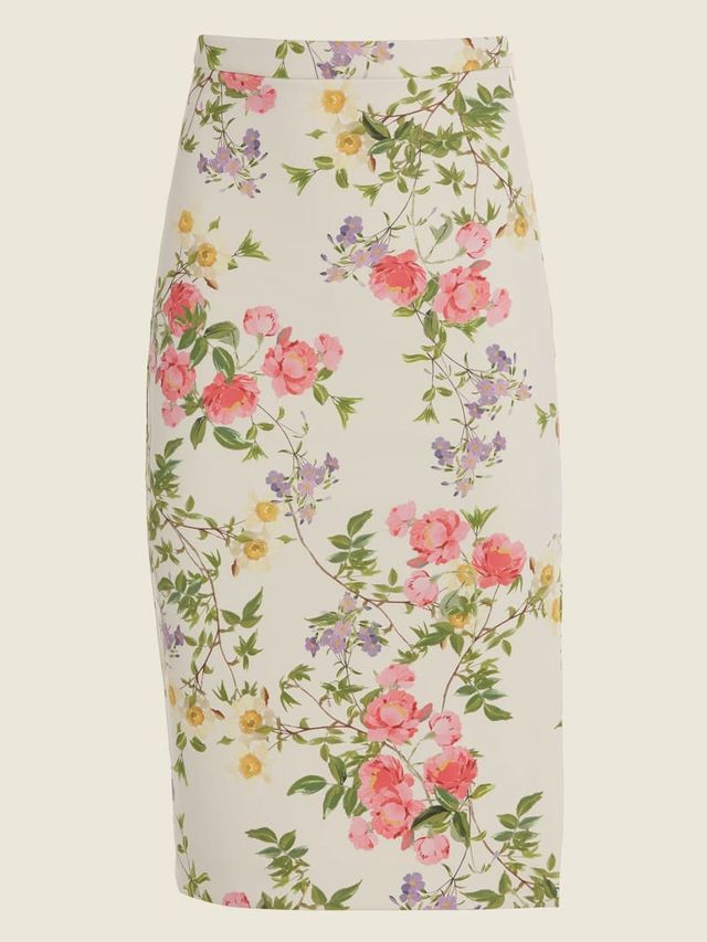 Guess floral pencil skirt shop