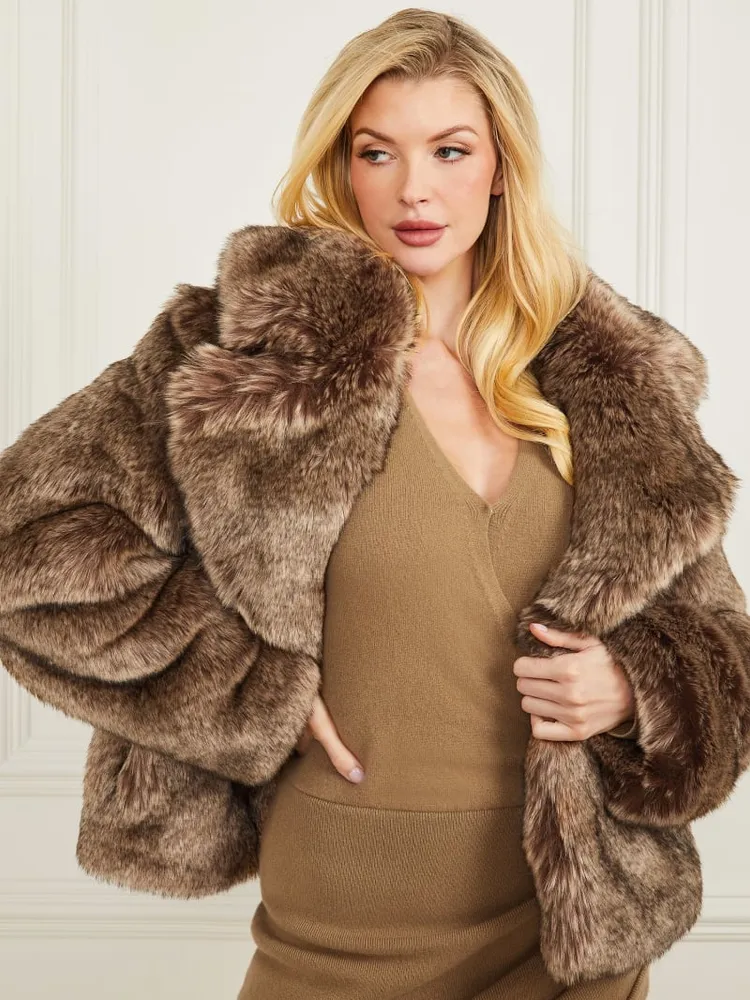 Marciano Duchesse Faux-Fur Jacket | Yorkdale Mall