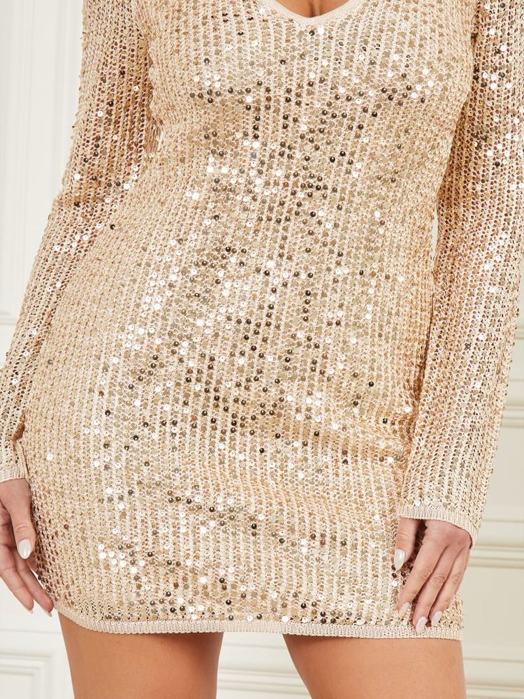 Sequin sweater dress clearance