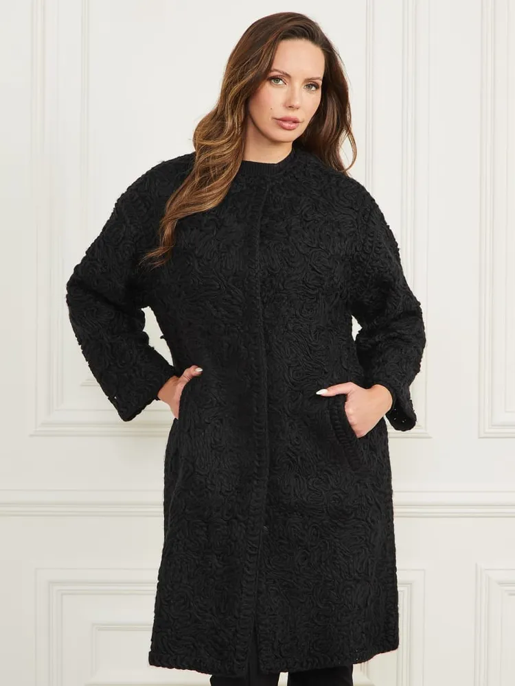 Guess wool blend coat hot sale