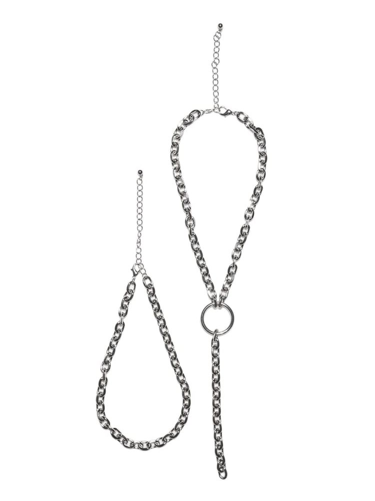GUESS Silver Tone Chunky Chain Y Necklace Shop Midtown
