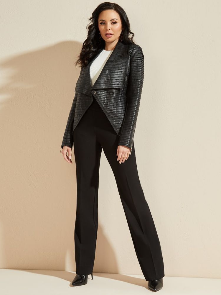 Guess shayna drape shop leather jacket