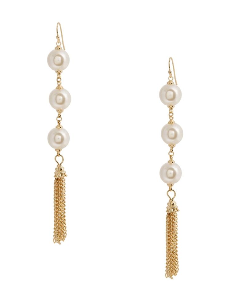 GUESS Pearl Tassel Earring Shop Midtown