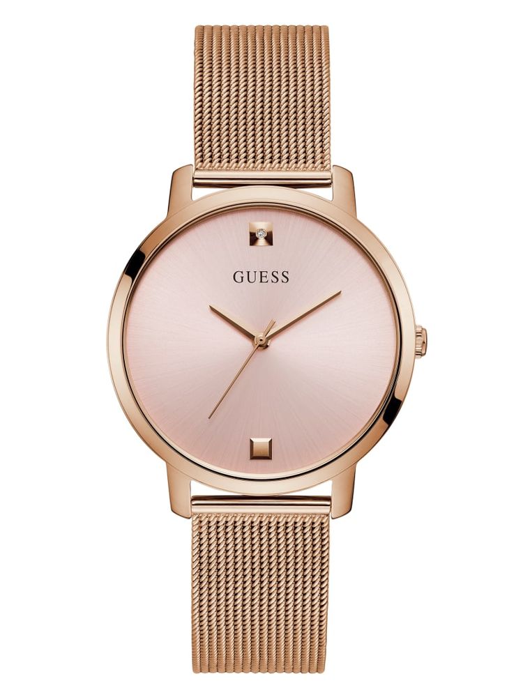 White and gold guess watch store