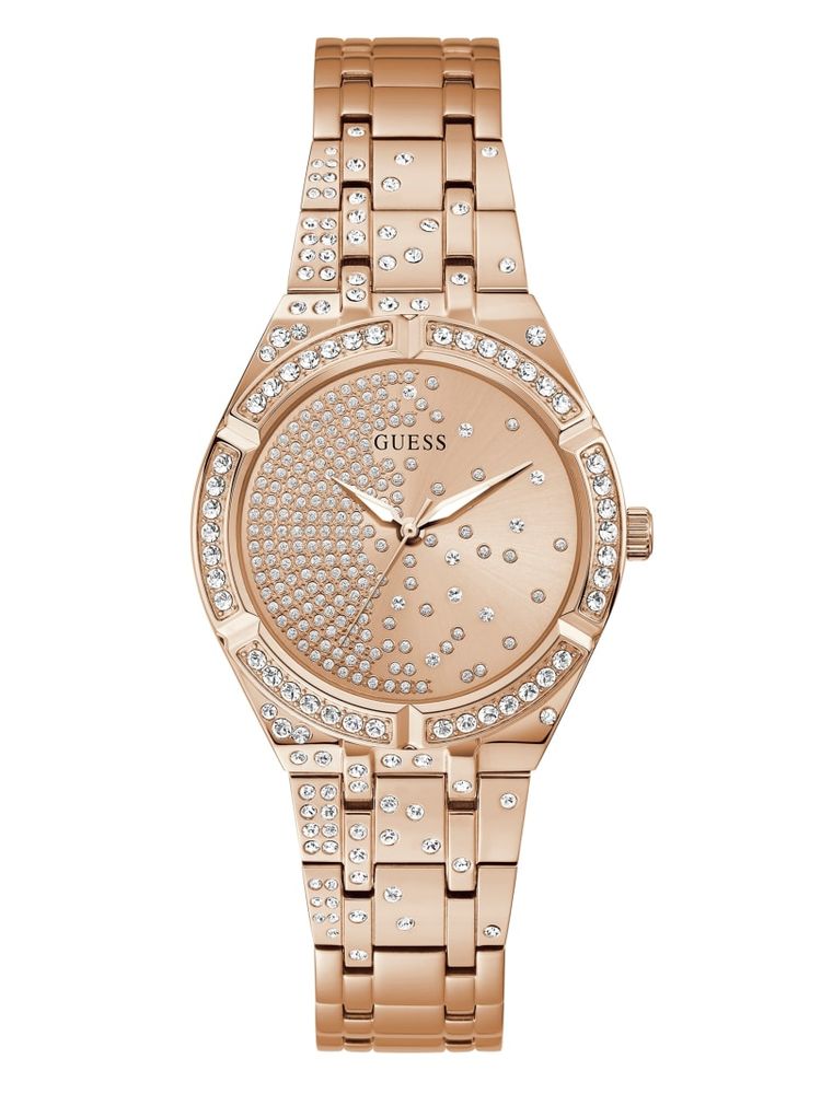 Rose gold guess watch ladies deals