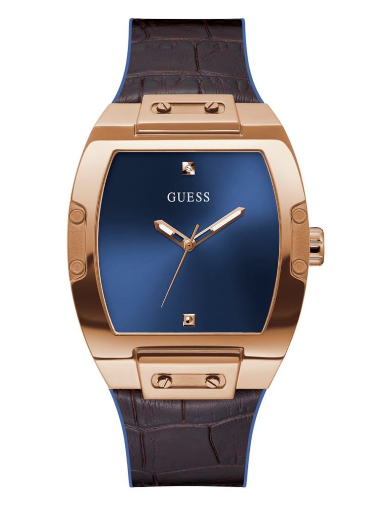 Navy and rose gold watch outlet