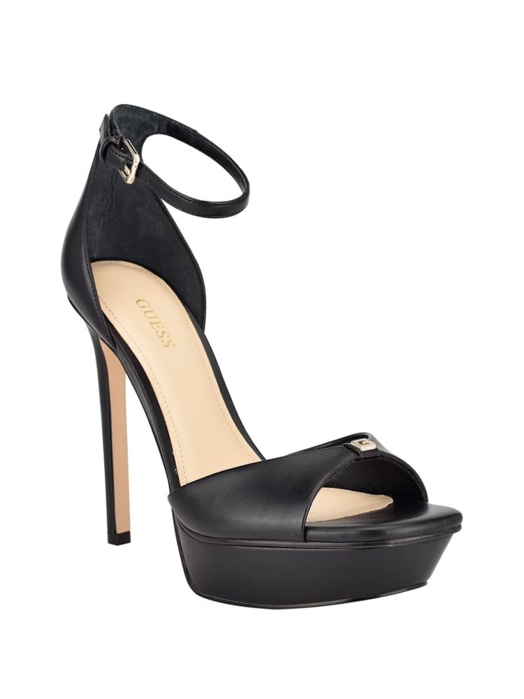 Black platform stiletto sandals on sale