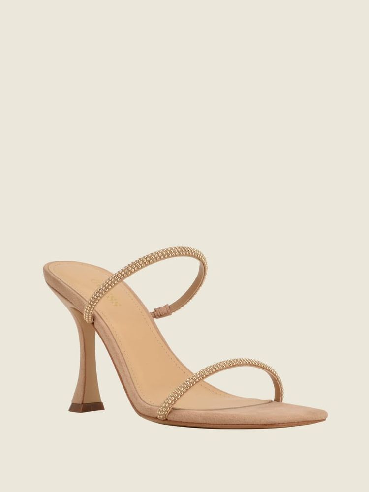 Brown kitten new arrivals heel sandals