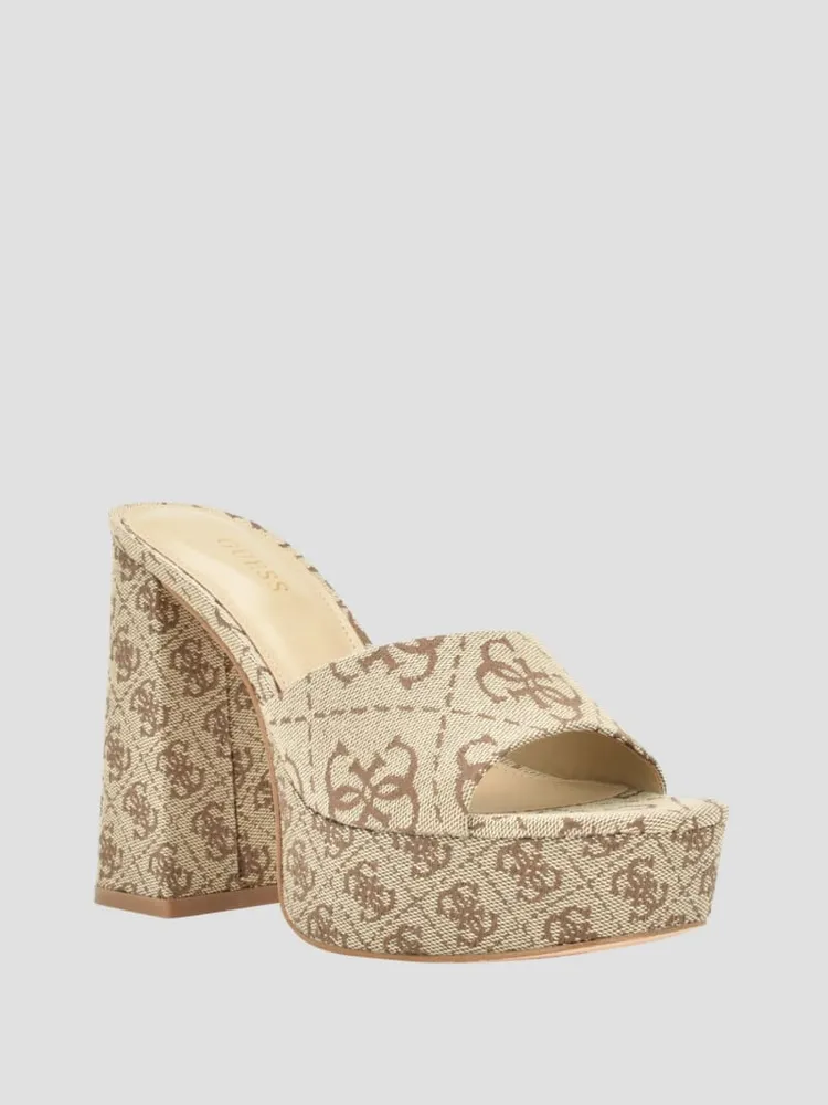 Platform slide heels top
