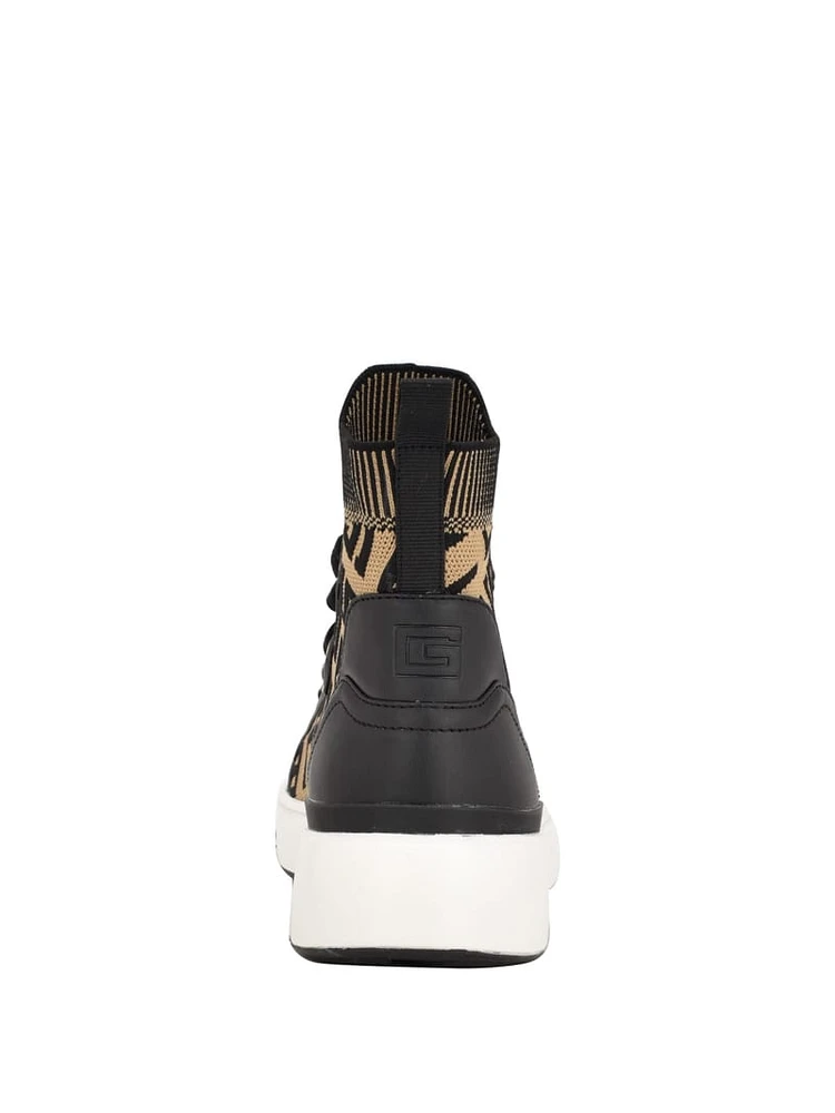 GUESS Mannen Logo Knit High-Top Sneakers | Bramalea City Centre