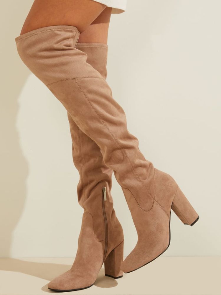 Guess over the knee boots suede clearance