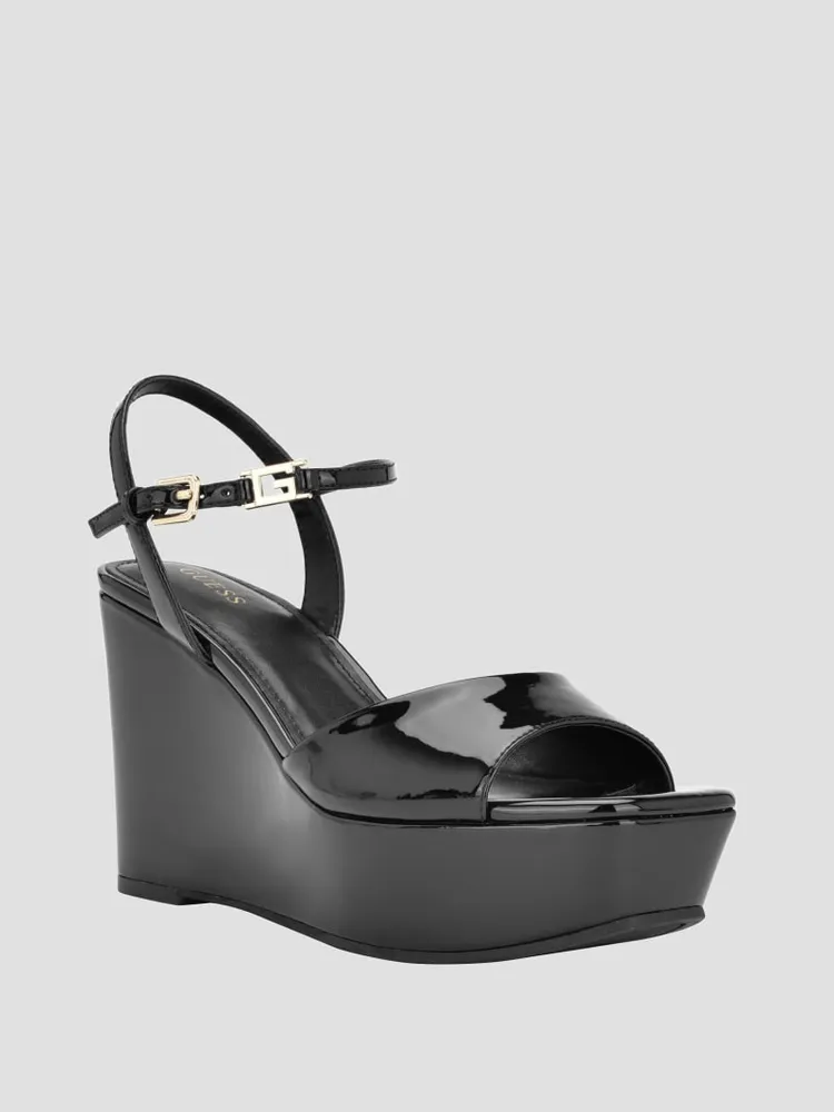 GUESS Zione Patent Wedges Shop Midtown