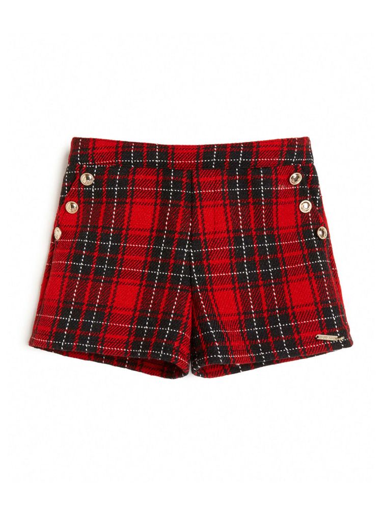 Plaid shorts red online