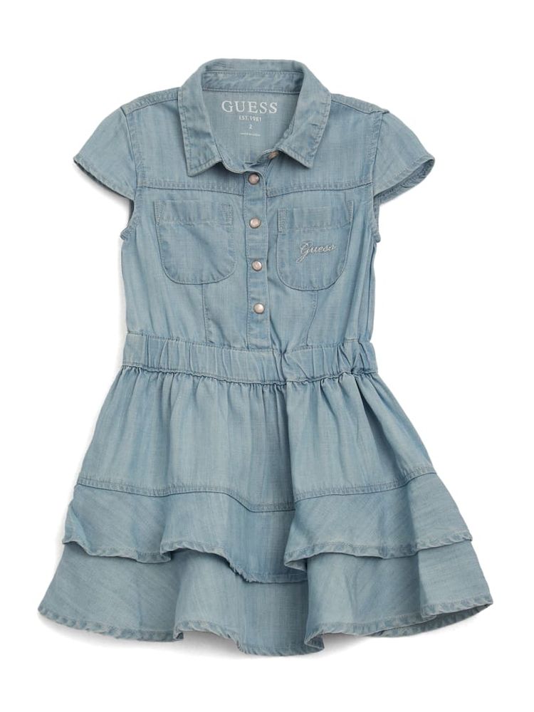 GUESS Tiered Denim Dress 2 7 Bramalea City Centre