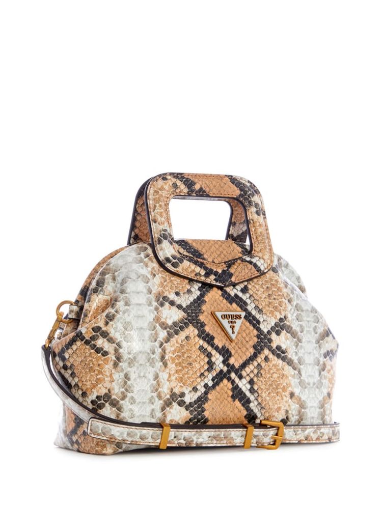 GUESS Errin Snakeskin Small Frame Satchel Mall of America