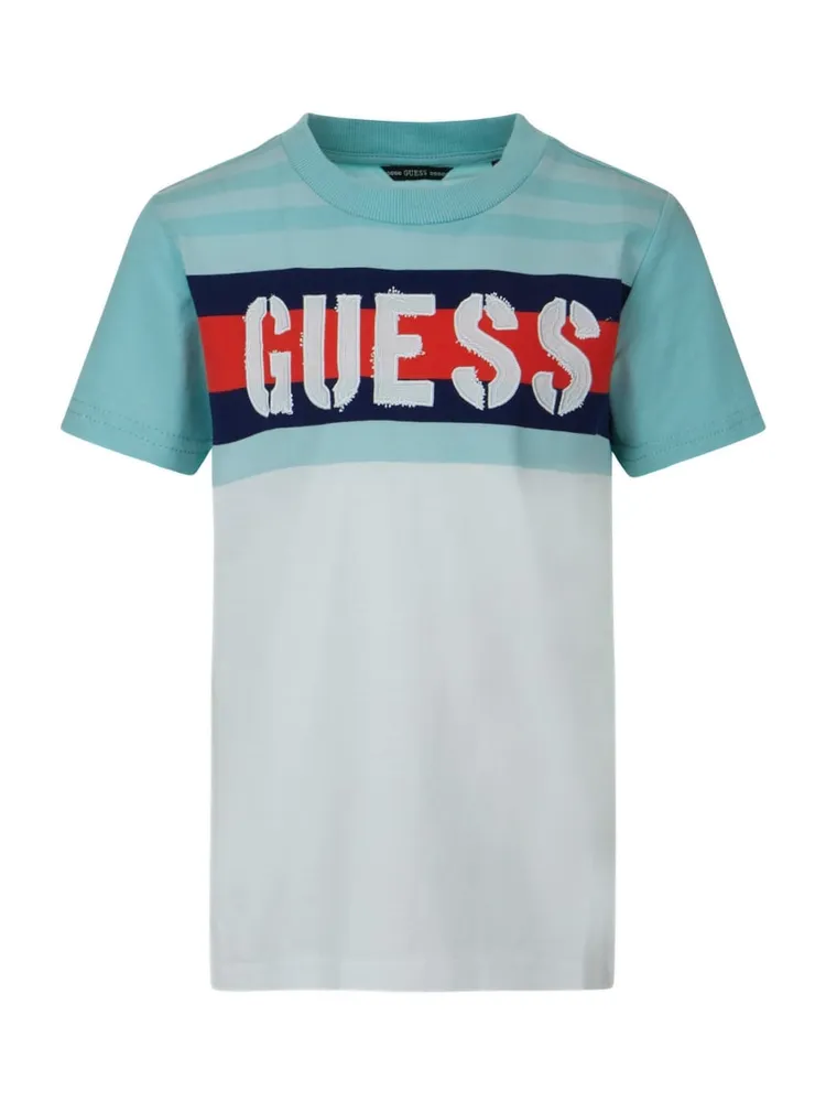 GUESS Eco Striped Logo Tee 7 12 Shop Midtown