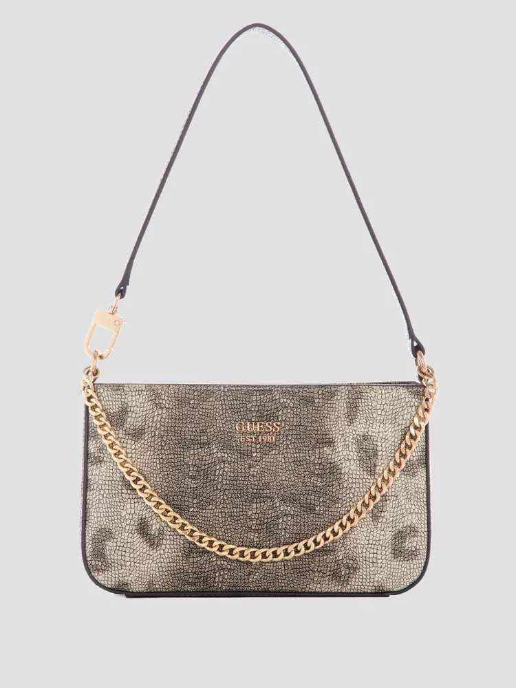 GUESS Katey Python Mini Top Zip Shoulder Shop Midtown