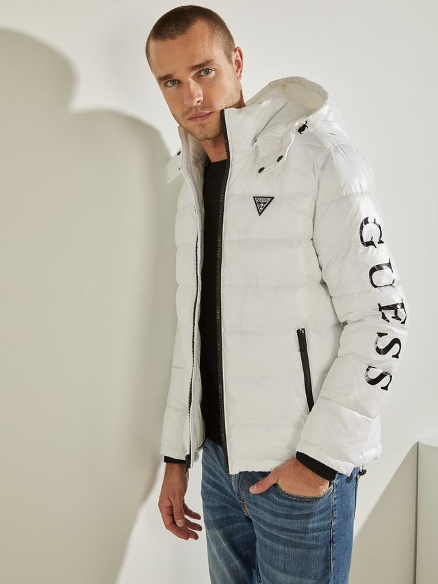 Guess logo jacket store