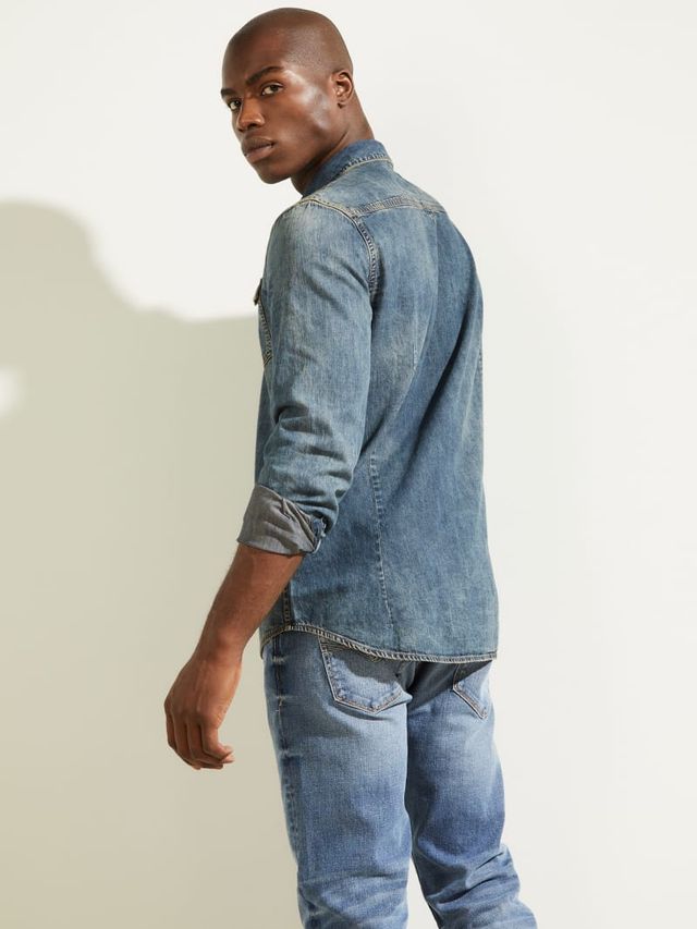 Guess denim discount shirt
