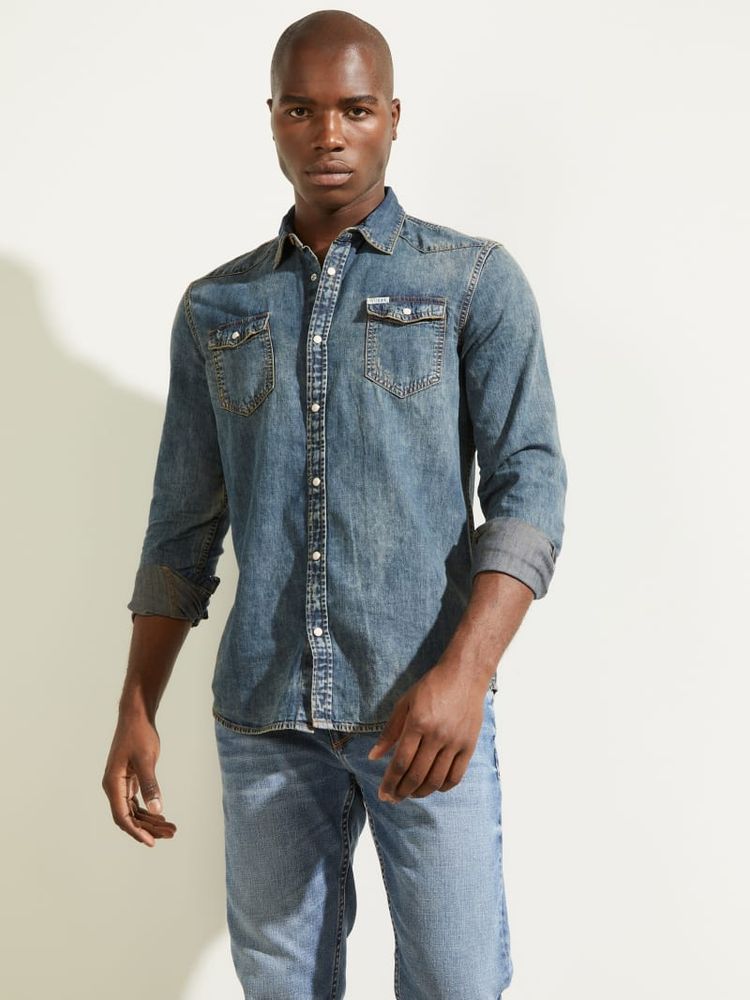 Guess sale denim shirt