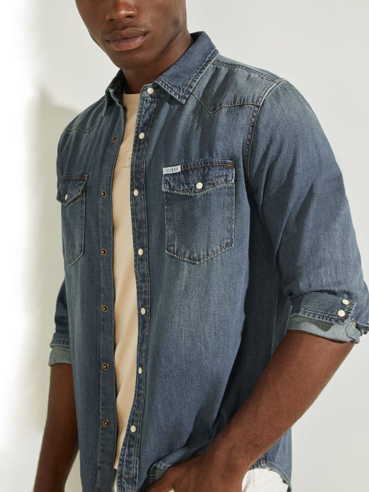 Guess on sale western shirt