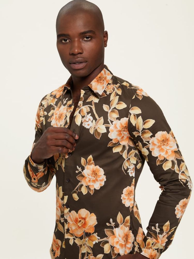 Guess floral shirt new arrivals