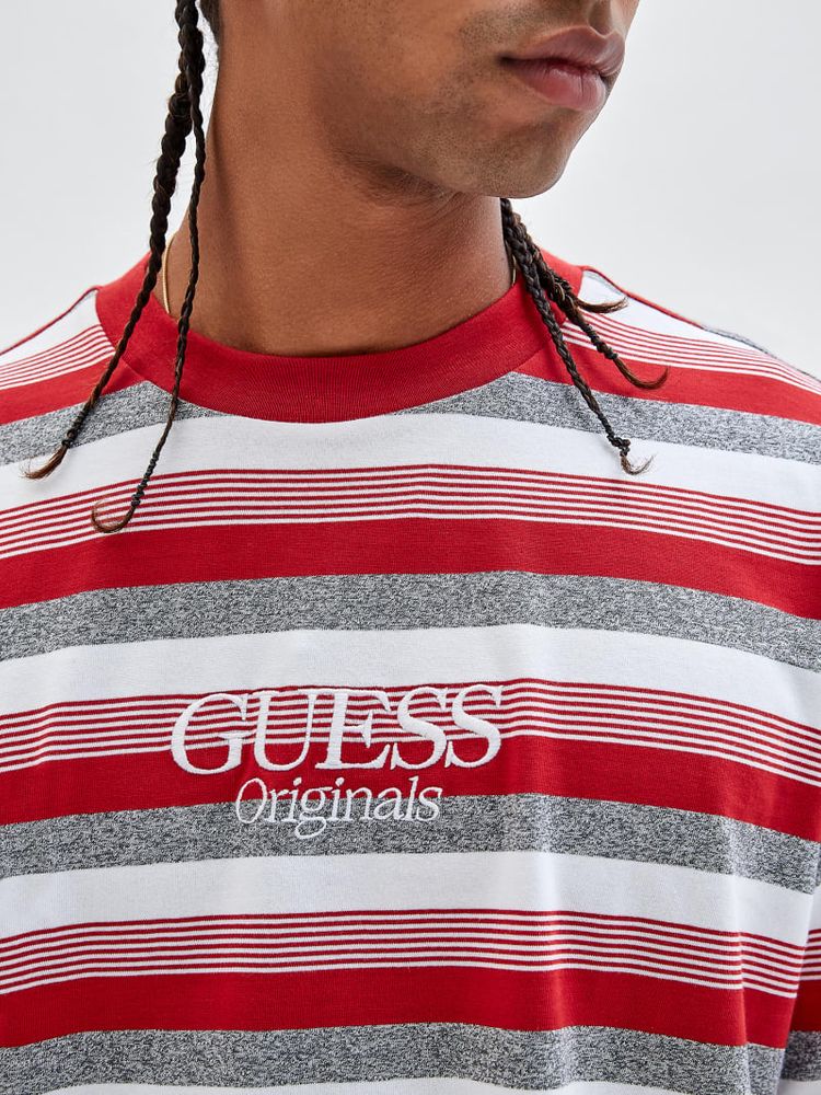 Guess vista striped tee hot sale