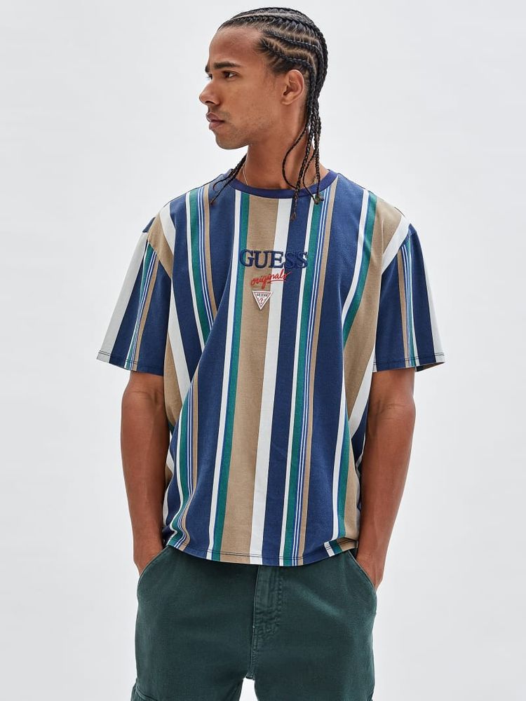 Guess originals sayer striped on sale tee