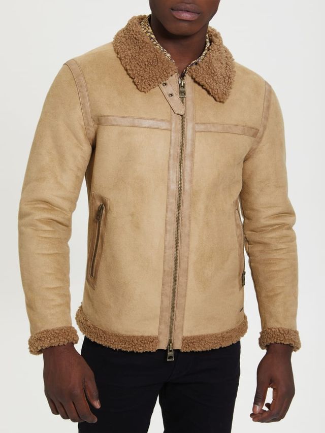 Guess shearling jacket outlet