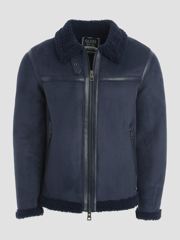 Guess shearling best sale jacket