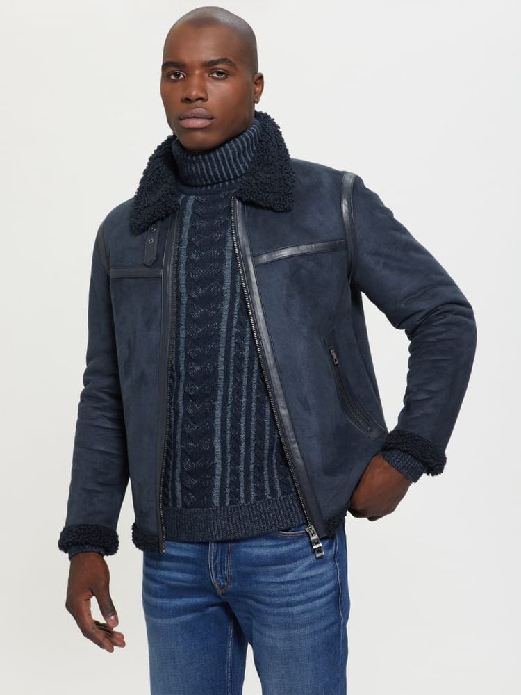 Guess on sale shearling coat