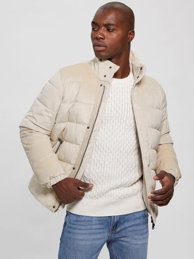Guess teoma velvet puffer jacket best sale