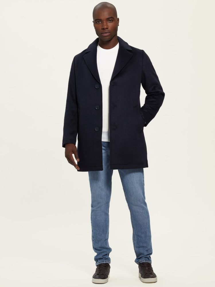 Wool blend coat hollister 2025