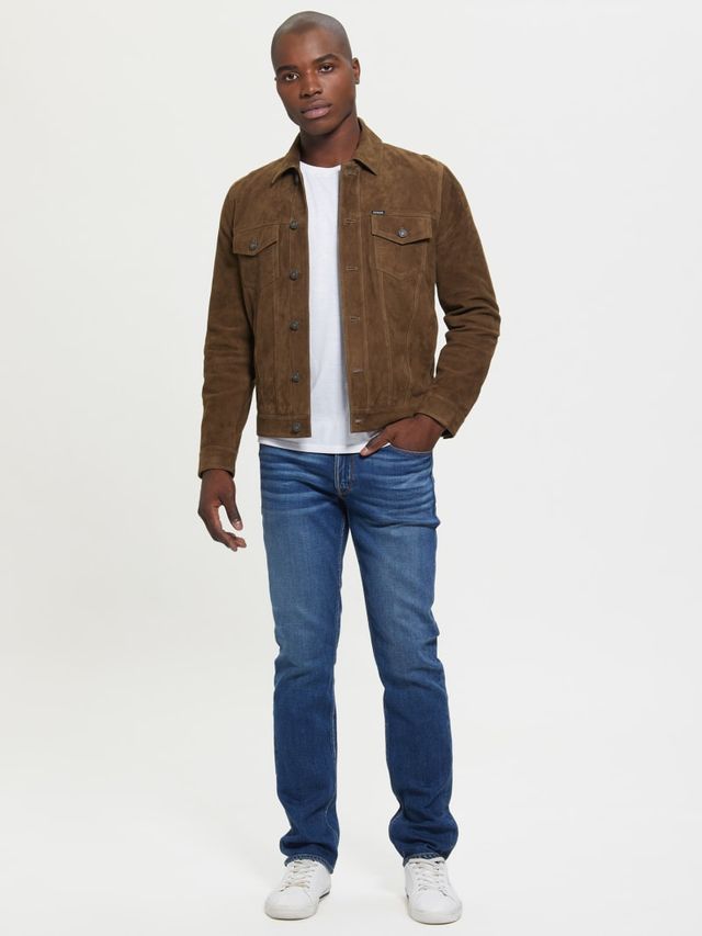 Guess suede jacket mens outlet