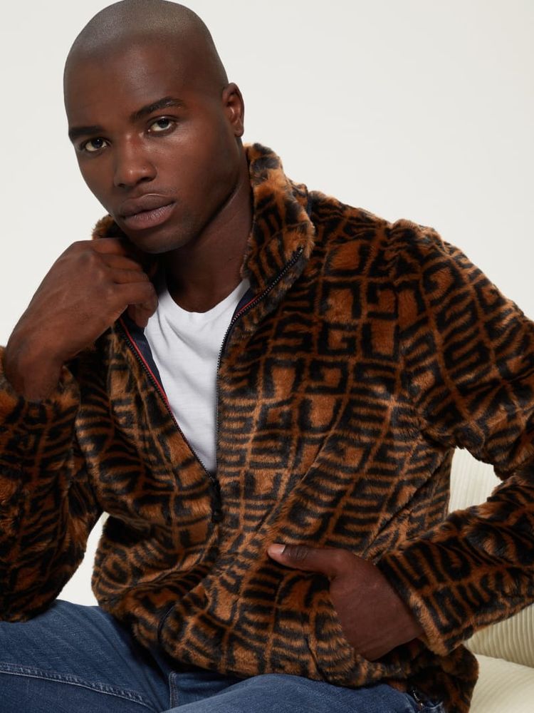 Guess jacket with fur 2025
