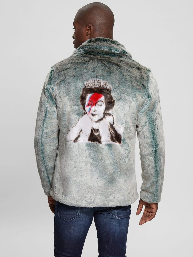 Guess faux fur denim jacket cheap