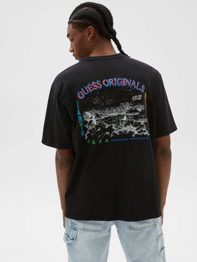 Guess originals field stripe sweatshirt best sale