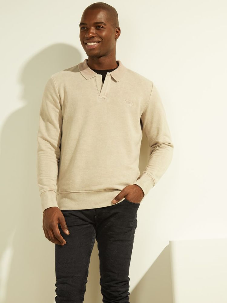 Fleece deals polo shirt